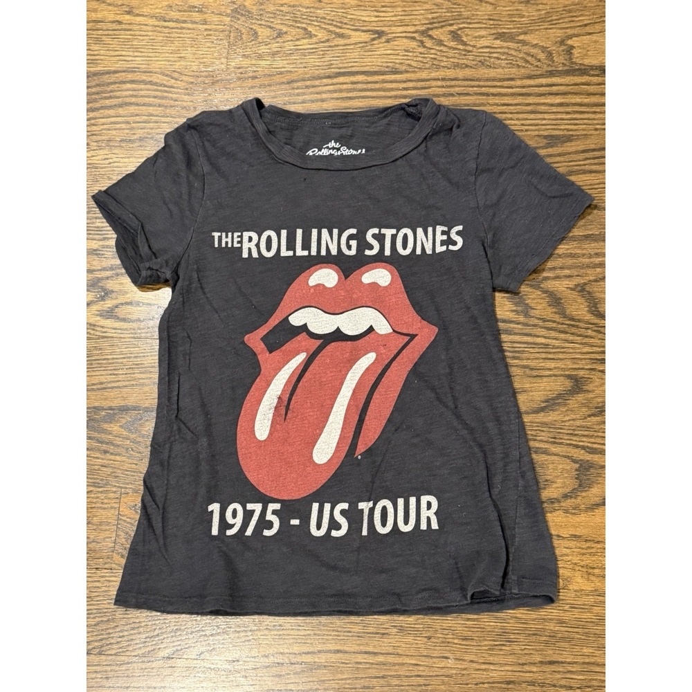 Rolling Stones 1975 Tour ROCK AND ROLL BAND 100% Cotton T SHIRT Women Small